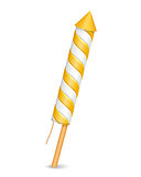 Yellow Firework Rocket