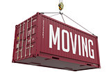 Moving - Red Hanging Cargo Container.