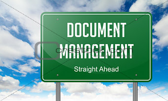 Document Management on Highway Signpost.