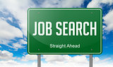 Job Search on Highway Signpost.