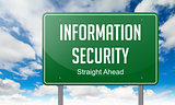 Information Security on Highway Signpost.