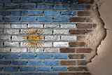 Dark brick wall with plaster - Argentina