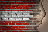 Dark brick wall with plaster - Austria