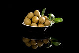 Luxurious green olive background.