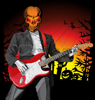 Punk With The Guitar Halloween