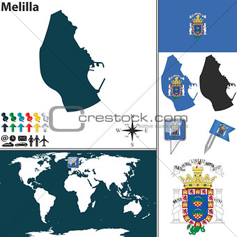 Map of Melilla