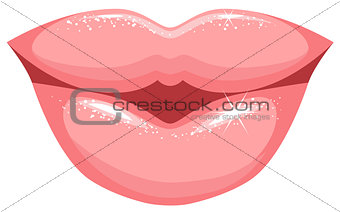Human female lips