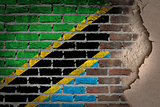 Dark brick wall with plaster - Tanzania