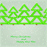 Green Paper Christmas Tree Silhouette