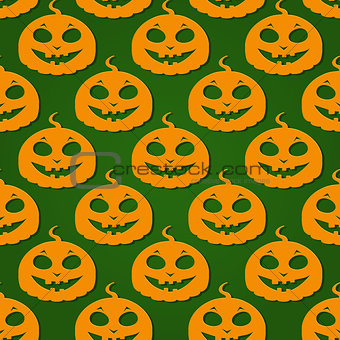 Halloween Pumpkin Seamless Pattern