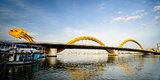 Dragon bridge cross Han river at Danang city