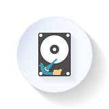 HDD disk flat icon