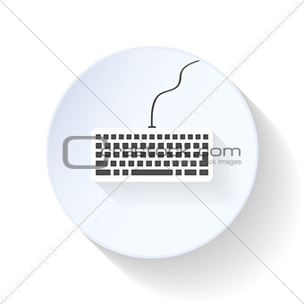 Computer keyboard flat icon