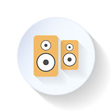 Multimedia speaker flat icon
