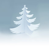White Handmade Paper Christmas Tree