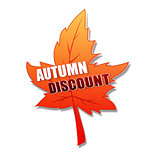 autumn discount in 3d leaf 