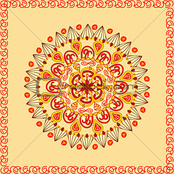 Ethnic round ornamental pattern