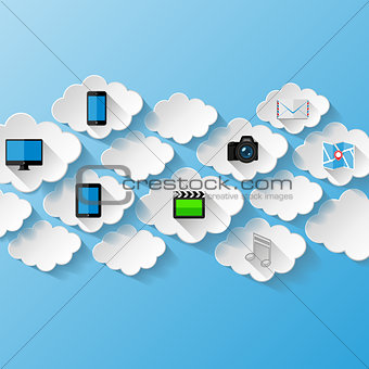 Abstract background.  Cloud storage concept