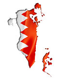 Bahrain flag map