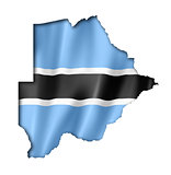 Botswana flag map