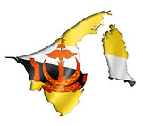 Bruneian flag map