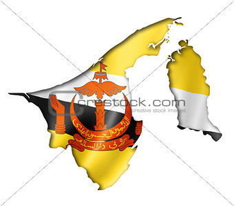 Bruneian flag map