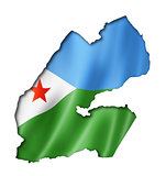 Djibouti flag map