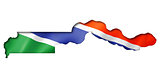 Gambian flag map