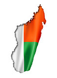 Madagascar flag map