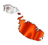 Malta flag map