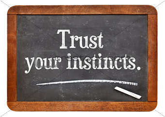 trust your instincts  