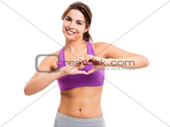 Happy athletic woman