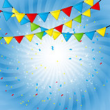 Party Flag Background Vector Illustration.