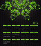 New Year Calendar 2015. Vector Illustration