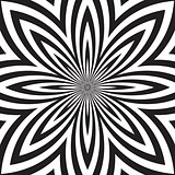 Black and White Hypnotic Background.