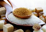 different types of sugar - brown, white and refined sugar