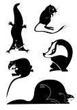 Original art animal silhouettes