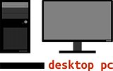 vector - desktop computer