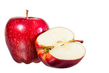 beautiful red juicy apple on a white background