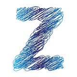sketched letter Z