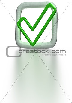 Glossy green Check mark