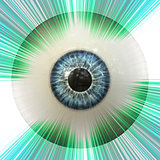 Eyeball with rays