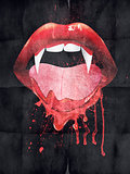 Grunge vampire lips