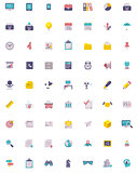 Flat business and office  icon set