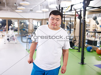 overweight asian young man