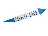 Blue business arrow