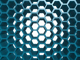 Blue hexagon pattern