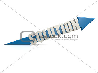 Blue solution arrow