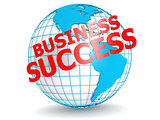 Business success with globe