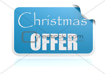 Christmas offer blue sticker